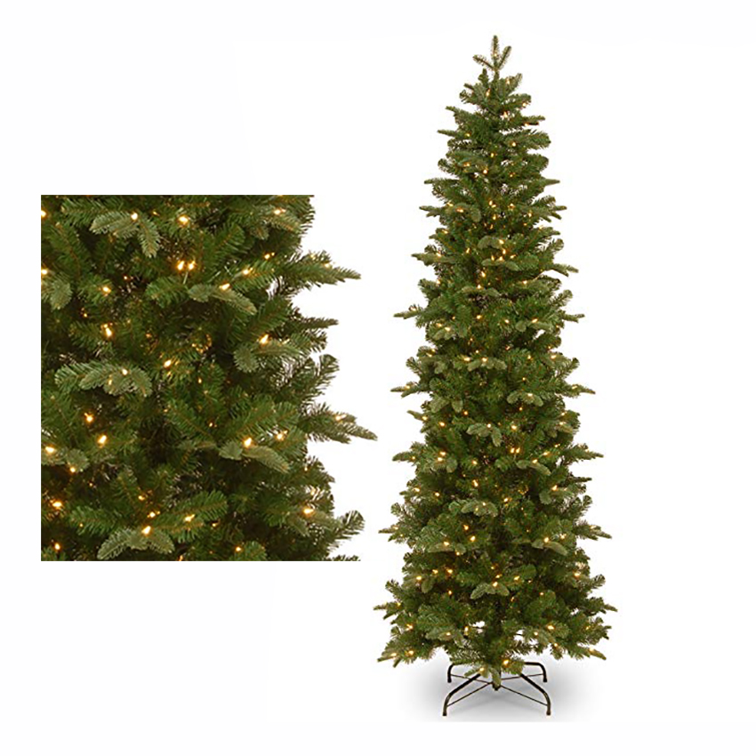 200cm/2m/6.5ft Black Premier Pencil Pine Slim Christmas Tree